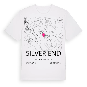 Silver End karta t-shirt – ekologisk bomull t-shirt från Pinshirt