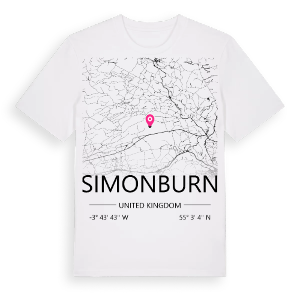 Simonburn karta t-shirt – ekologisk bomull t-shirt från Pinshirt