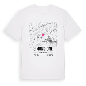Simonstone karta t-shirt – ekologisk bomull t-shirt från Pinshirt