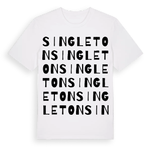 Singleton ordlek t-shirt – ekologisk bomull t-shirt från Pinshirt