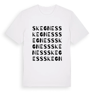 Skegness ordlek t-shirt – ekologisk bomull t-shirt från Pinshirt