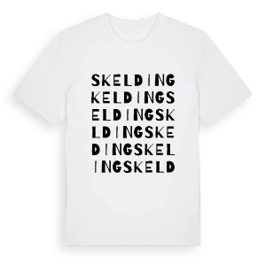 Skelding ordlek t-shirt – ekologisk bomull t-shirt från Pinshirt