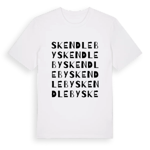 Skendleby ordlek t-shirt – ekologisk bomull t-shirt från Pinshirt