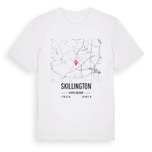 Skillington karta t-shirt – ekologisk bomull t-shirt från Pinshirt
