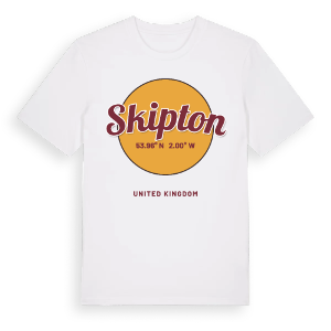 Skipton cirkel t-shirt – ekologisk bomull t-shirt från Pinshirt