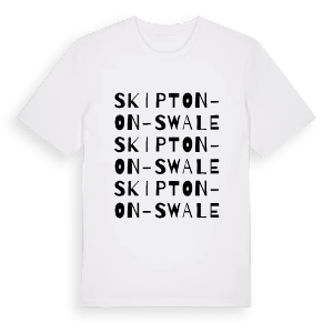 Skipton-on-Swale ordlek t-shirt – ekologisk bomull t-shirt från Pinshirt