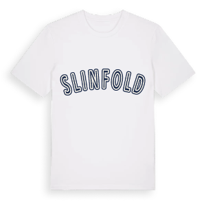 Slinfold college t-shirt – ekologisk bomull t-shirt från Pinshirt
