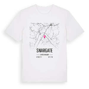 Snargate karta t-shirt – ekologisk bomull t-shirt från Pinshirt