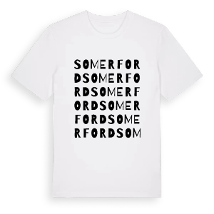 Somerford ordlek t-shirt – ekologisk bomull t-shirt från Pinshirt