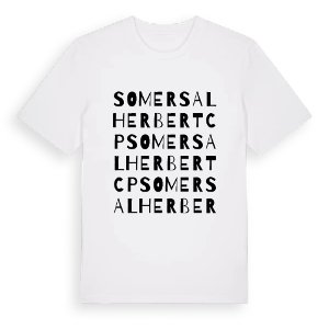 Somersal Herbert CP ordlek t-shirt – ekologisk bomull t-shirt från Pinshirt