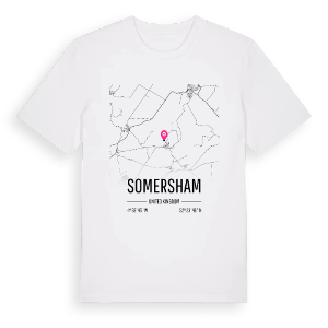 Somersham karta t-shirt – ekologisk bomull t-shirt från Pinshirt