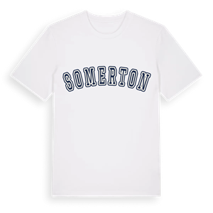 Somerton college t-shirt – ekologisk bomull t-shirt från Pinshirt