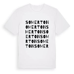 Somerton ordlek t-shirt – ekologisk bomull t-shirt från Pinshirt