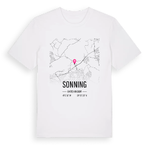 Sonning karta t-shirt – ekologisk bomull t-shirt från Pinshirt