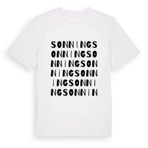 Sonning ordlek t-shirt – ekologisk bomull t-shirt från Pinshirt