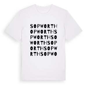 Sopworth ordlek t-shirt – ekologisk bomull t-shirt från Pinshirt