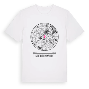 South Derbyshire t-shirt – ekologisk bomull t-shirt från Pinshirt