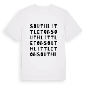 South Littleton ordlek t-shirt – ekologisk bomull t-shirt från Pinshirt