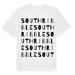 South Ribble ordlek t-shirt – ekologisk bomull t-shirt från Pinshirt