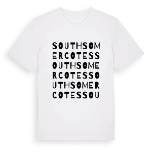 South Somercotes ordlek t-shirt – ekologisk bomull t-shirt från Pinshirt
