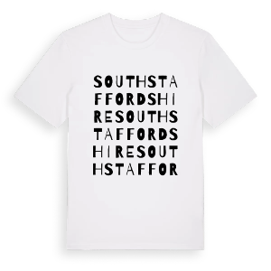 South Staffordshire ordlek t-shirt – ekologisk bomull t-shirt från Pinshirt