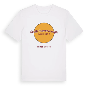 South Warnborough cirkel t-shirt – ekologisk bomull t-shirt från Pinshirt