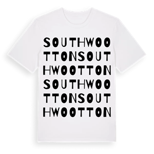 South Wootton ordlek t-shirt – ekologisk bomull t-shirt från Pinshirt