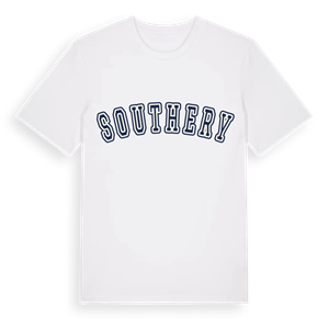Southery college t-shirt – ekologisk bomull t-shirt från Pinshirt