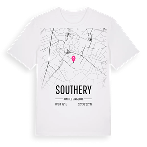 Southery karta t-shirt – ekologisk bomull t-shirt från Pinshirt