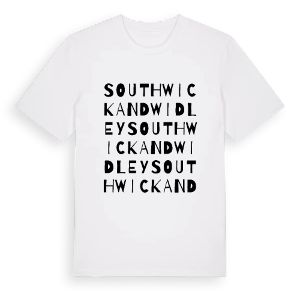 Southwick and Widley ordlek t-shirt – ekologisk bomull t-shirt från Pinshirt