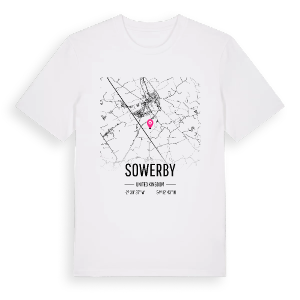Sowerby karta t-shirt – ekologisk bomull t-shirt från Pinshirt