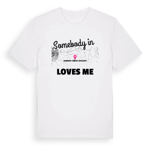 Någon i Sowerby-under-Cotcliffe älskar mig t-shirt – ekologisk bomull t-shirt från Pinshirt