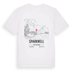 Sparkwell karta t-shirt – ekologisk bomull t-shirt från Pinshirt