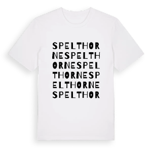 Spelthorne ordlek t-shirt – ekologisk bomull t-shirt från Pinshirt