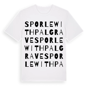 Sporle with Palgrave ordlek t-shirt – ekologisk bomull t-shirt från Pinshirt