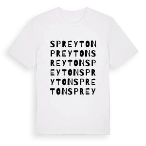 Spreyton ordlek t-shirt – ekologisk bomull t-shirt från Pinshirt