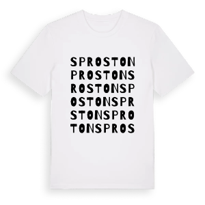 Sproston ordlek t-shirt – ekologisk bomull t-shirt från Pinshirt