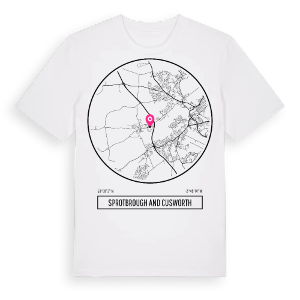 Sprotbrough and Cusworth t-shirt – ekologisk bomull t-shirt från Pinshirt