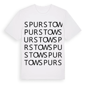 Spurstow ordlek t-shirt – ekologisk bomull t-shirt från Pinshirt