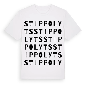St Ippolyts ordlek t-shirt – ekologisk bomull t-shirt från Pinshirt