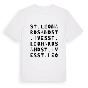 St. Leonards and St. Ives ordlek t-shirt – ekologisk bomull t-shirt från Pinshirt
