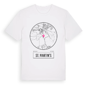 St. Martin's t-shirt – ekologisk bomull t-shirt från Pinshirt