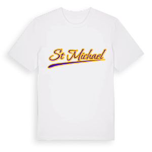 St Michael baseball t-shirt – ekologisk bomull t-shirt från Pinshirt