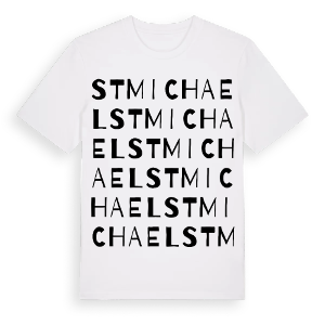 St Michael ordlek t-shirt – ekologisk bomull t-shirt från Pinshirt