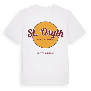 St. Osyth cirkel t-shirt – ekologisk bomull t-shirt från Pinshirt