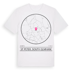 St Peter, South Elmham t-shirt – ekologisk bomull t-shirt från Pinshirt