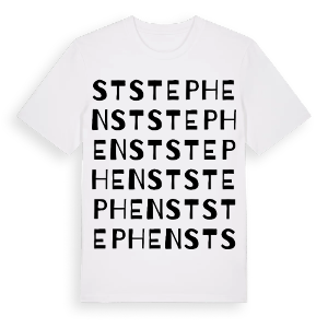 St Stephen ordlek t-shirt – ekologisk bomull t-shirt från Pinshirt
