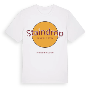Staindrop cirkel t-shirt – ekologisk bomull t-shirt från Pinshirt