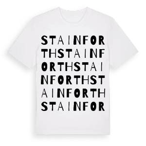 Stainforth ordlek t-shirt – ekologisk bomull t-shirt från Pinshirt