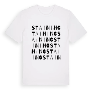 Staining ordlek t-shirt – ekologisk bomull t-shirt från Pinshirt